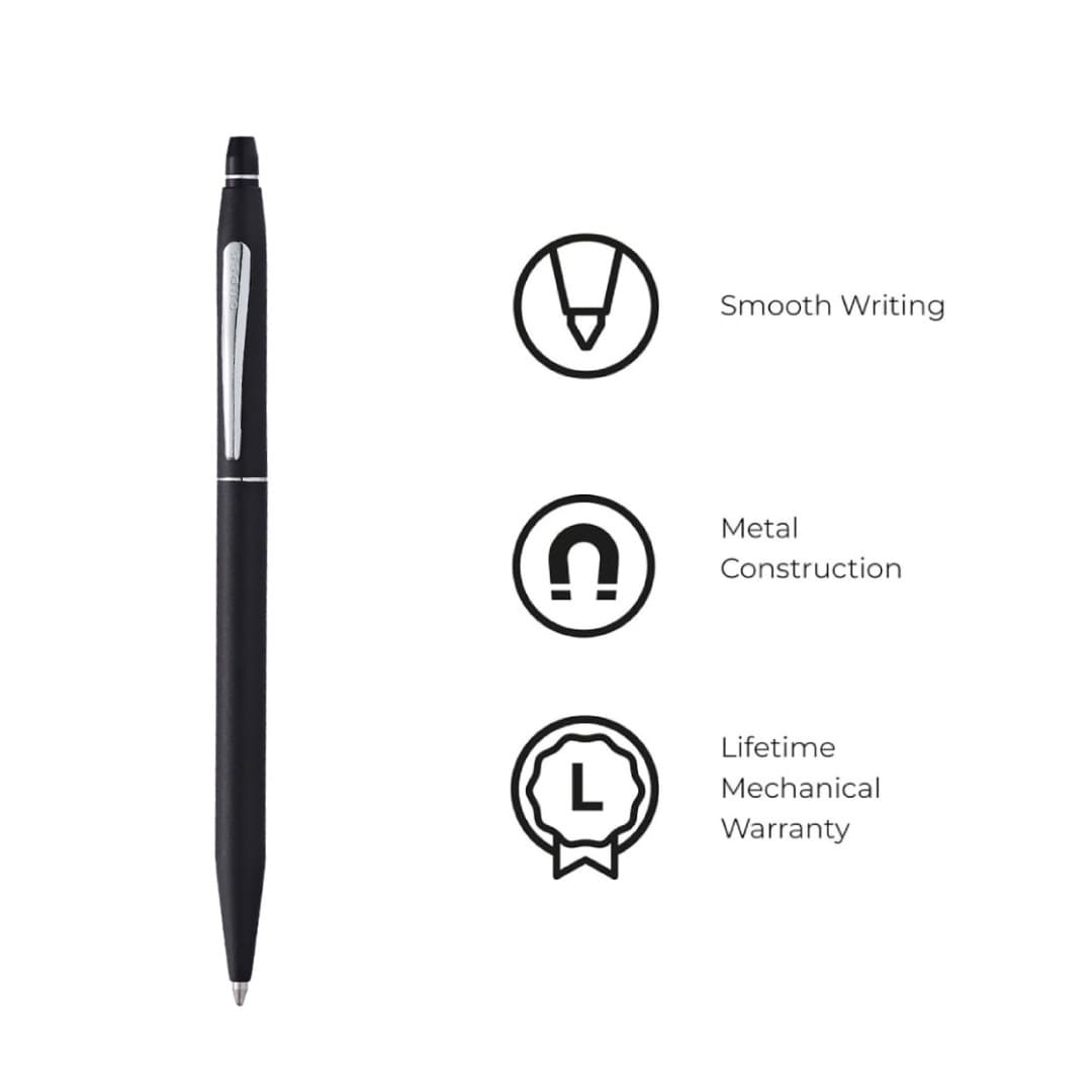 Cross Click™ Classic Black Ballpoint Pen (Blue Ink) detail 3