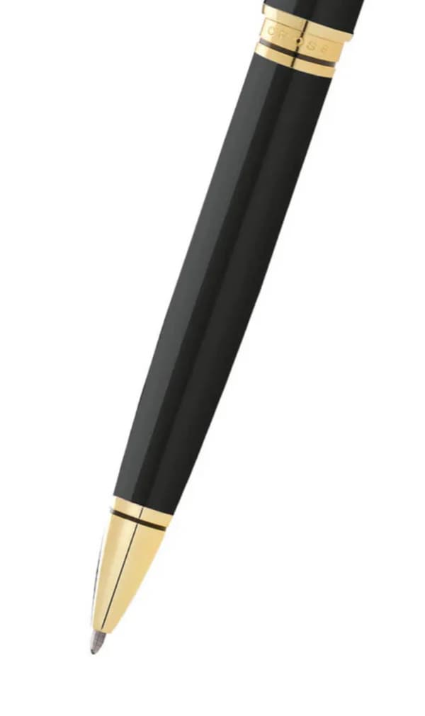 Cross Coventry Classic Black Lacquer with Gold Tone Appointments Ballpoint Pen (Blue Ink) detail 7