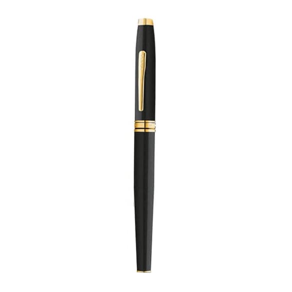 Cross Coventry Classic Black Lacquer with Gold Tone Appointments Rollerball Pen detail 3
