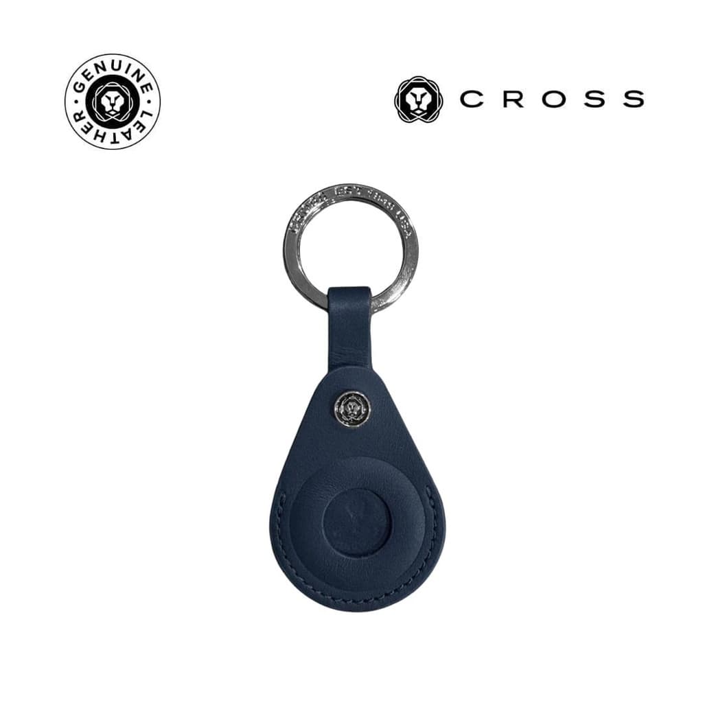 CROSS Leather Airtag Key Ring - Blue corporate gift