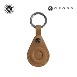 CROSS Leather Airtag Key Ring Mocha