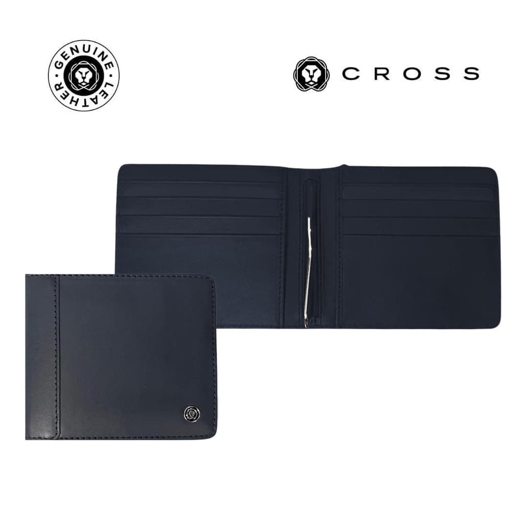 CROSS Leather Clip Wallet - Navy corporate gift