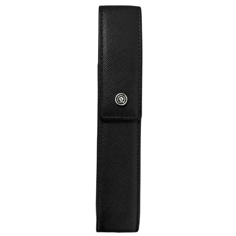 CROSS Leather Single Pen Case with Flap - Black detail 2
