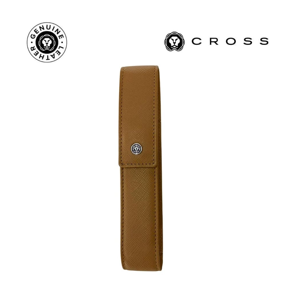 CROSS Leather Single Pen Case with Flap - Black detail 6