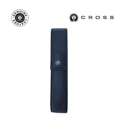 CROSS Leather Single Pen Case with Flap Navy Blue