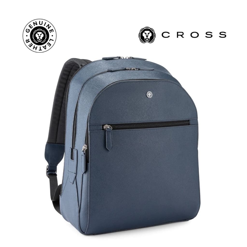 Cross Luxury Leather Backpack - Navy Blue corporate gift
