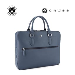 Cross Luxury Leather Briefcase Navy Blue
