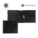 CROSS Pebble Leather 6CC Classic Fold Wallet with 6CC Cardholder Black