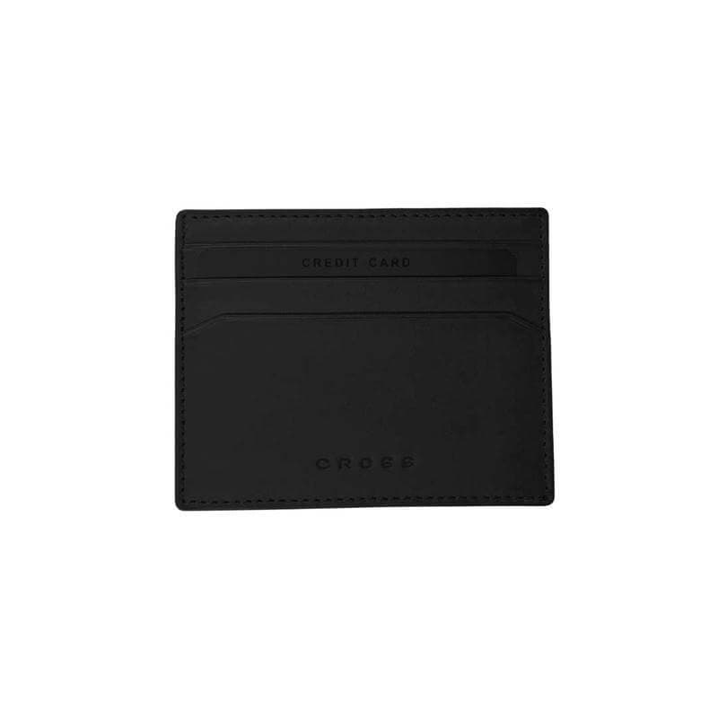 CROSS Pebble Leather 6CC Classic Fold Wallet with 6CC Cardholder - Black detail 3