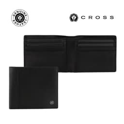 CROSS Pebble Leather 8CC Classic Fold Wallet Black