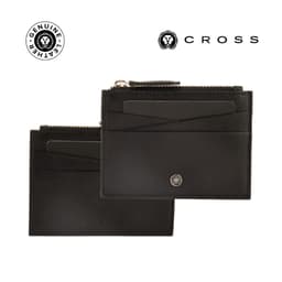 CROSS Pebble Leather Ladies' 6CC Zip Card Holder Black