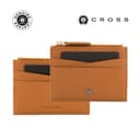 CROSS Pebble Leather Ladies' 6CC Zip Card Holder Mocha