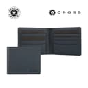 CROSS Saffiano Leather 8CC Slim Bifold Wallet Navy Blue