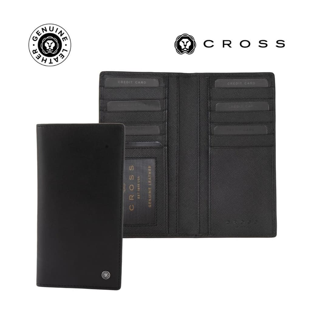 CROSS Soft Grain Leather 12CC Longcoat Wallet - Black corporate gift