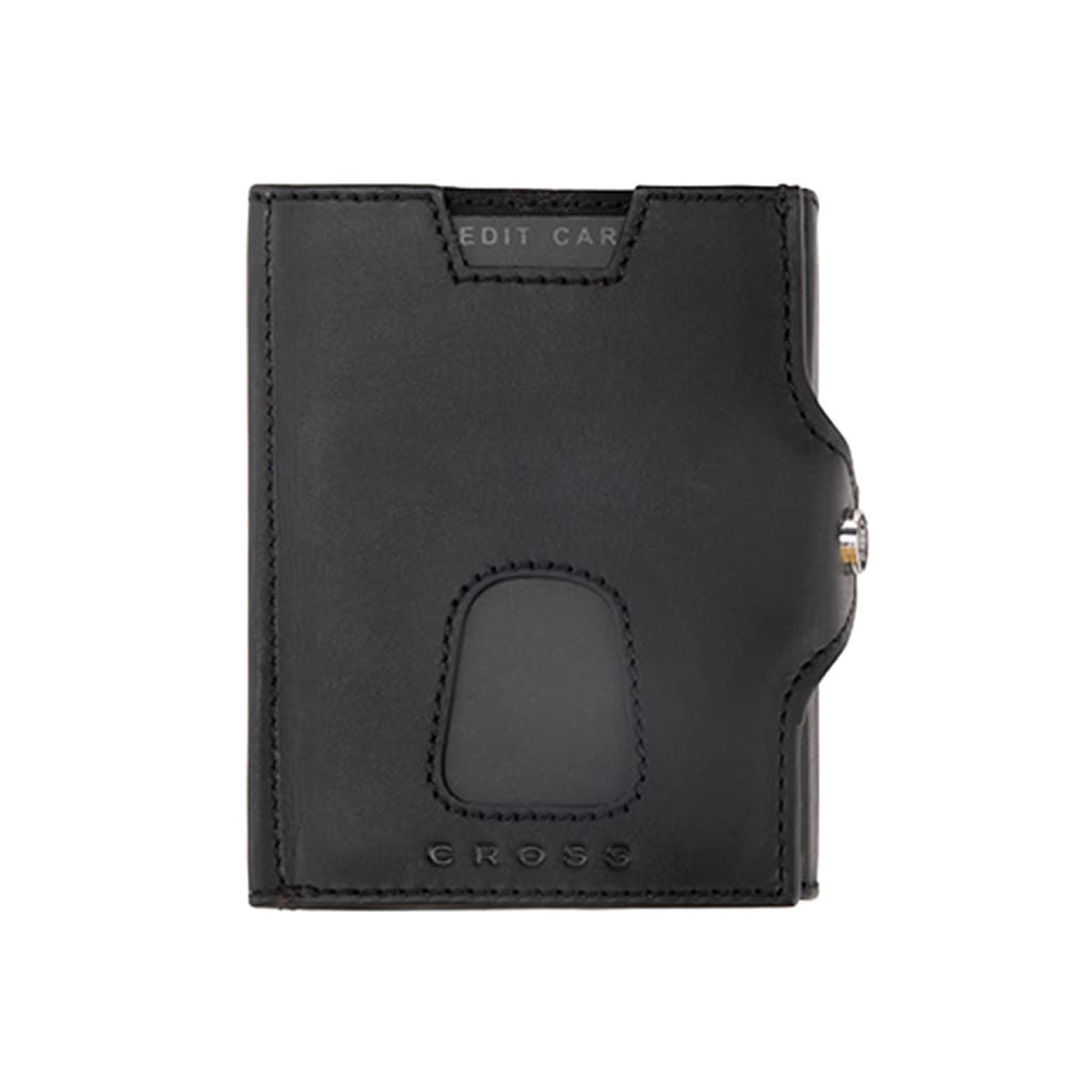 CROSS Soft Grain Leather 6CC Trifold Compact Wallet - Black detail 2