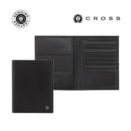CROSS Soft Grain Leather 9CC Passport Travel Wallet Black