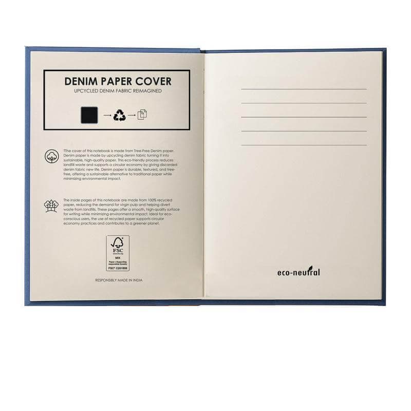 DALI - eco-neutral Denim Paper Cover A5 Notebook detail 4