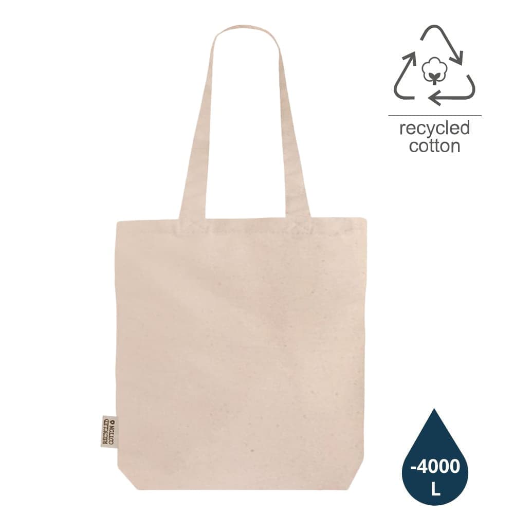 DARGUN - GRS-certified Recycled Cotton Tote Bag with Gusset - Black detail 2