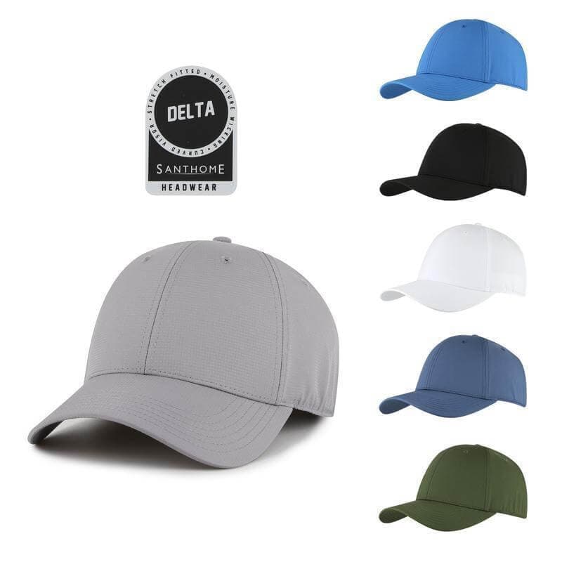 DELTA - Santhome® DryNCool® Performance Stretch-Fitted Cap - Air Force Blue detail 2