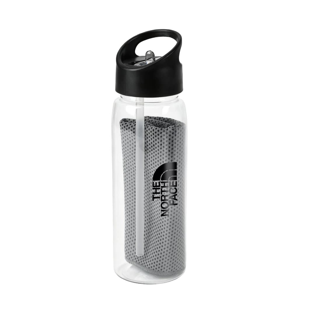 DEVON - Giftology RPET Cooling Towel in RPET Bottle 800 ml - Black detail 3