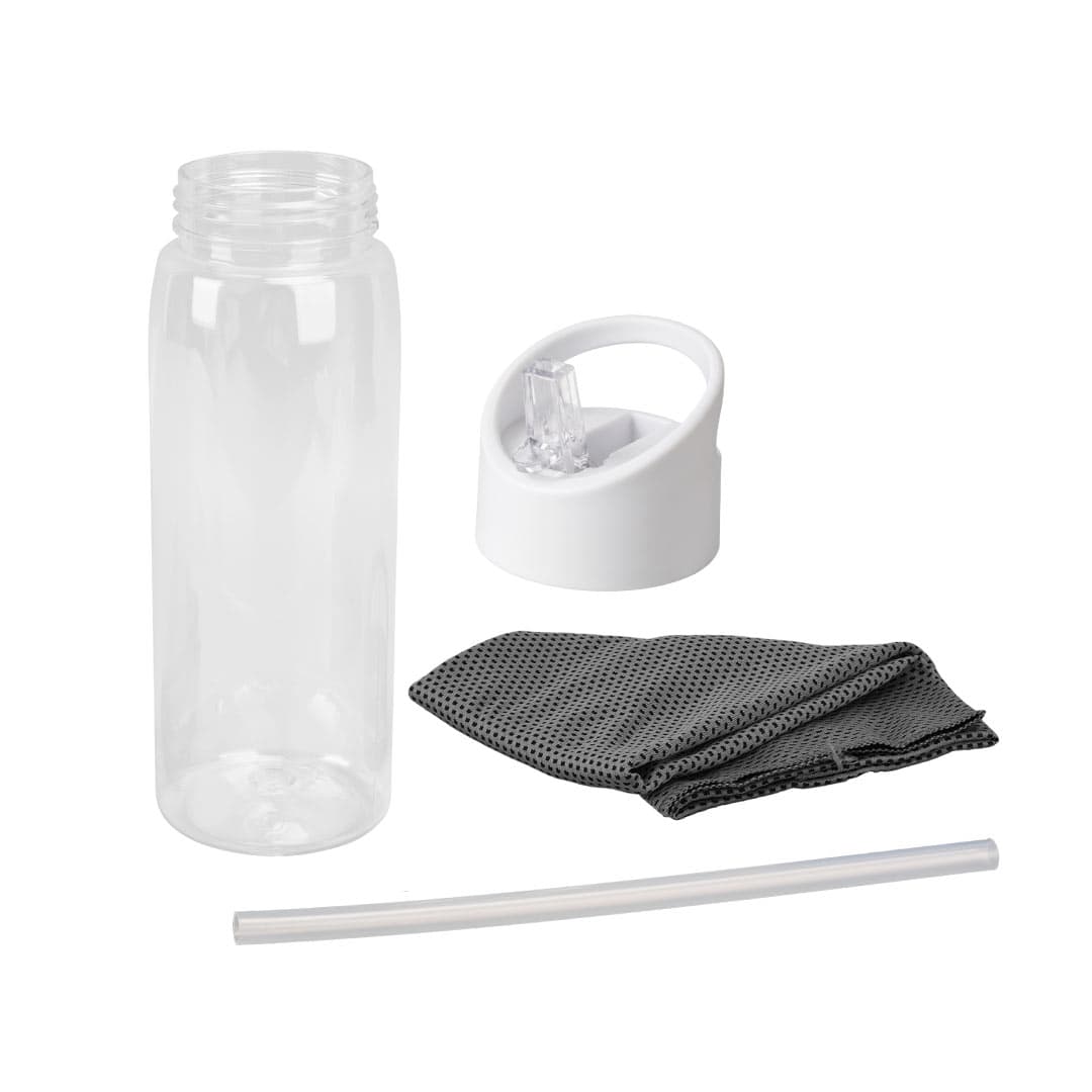 DEVON - Giftology RPET Cooling Towel in RPET Bottle 800 ml - Black detail 7