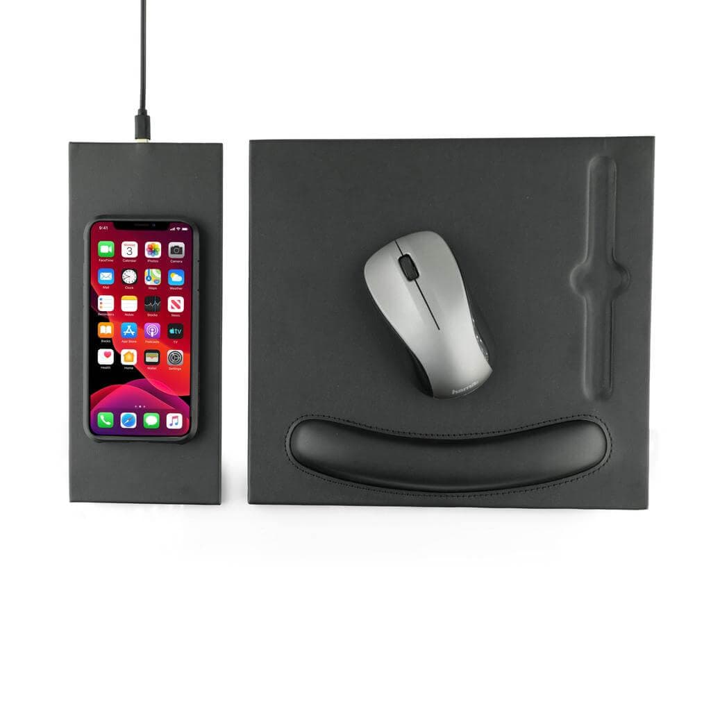 DOBERAN - @memorii 10W Wireless Charger PU Mouse Pad