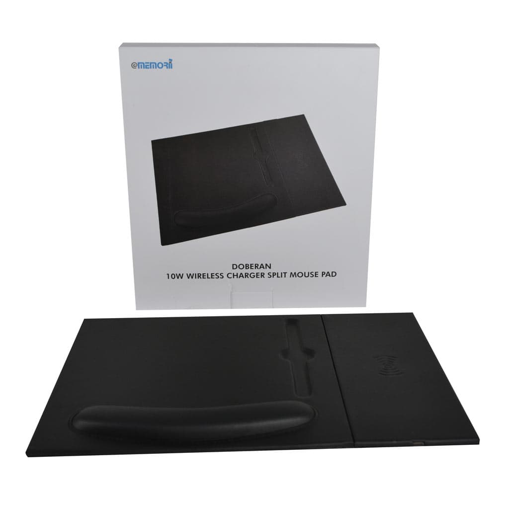 DOBERAN - @memorii 10W Wireless Charger PU Mouse Pad - Black detail 5