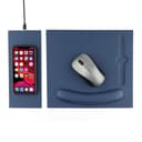 DOBERAN - @memorii 10W Wireless Charger PU Mouse Pad Navy Blue