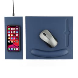 DOBERAN - @memorii 10W Wireless Charger PU Mouse Pad Navy Blue