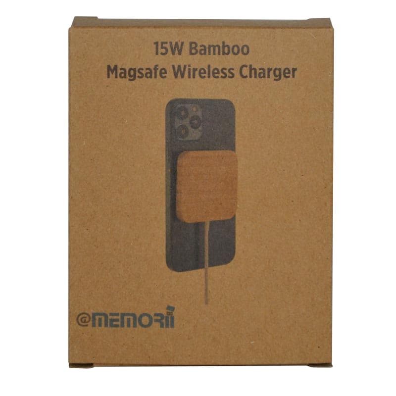 DOMITZ - 15W Square Bamboo Magsafe Wireless Charger detail 4