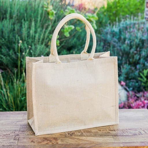 Eco-neutral Jute Shopping Bag - Horizontal - Natural detail 4