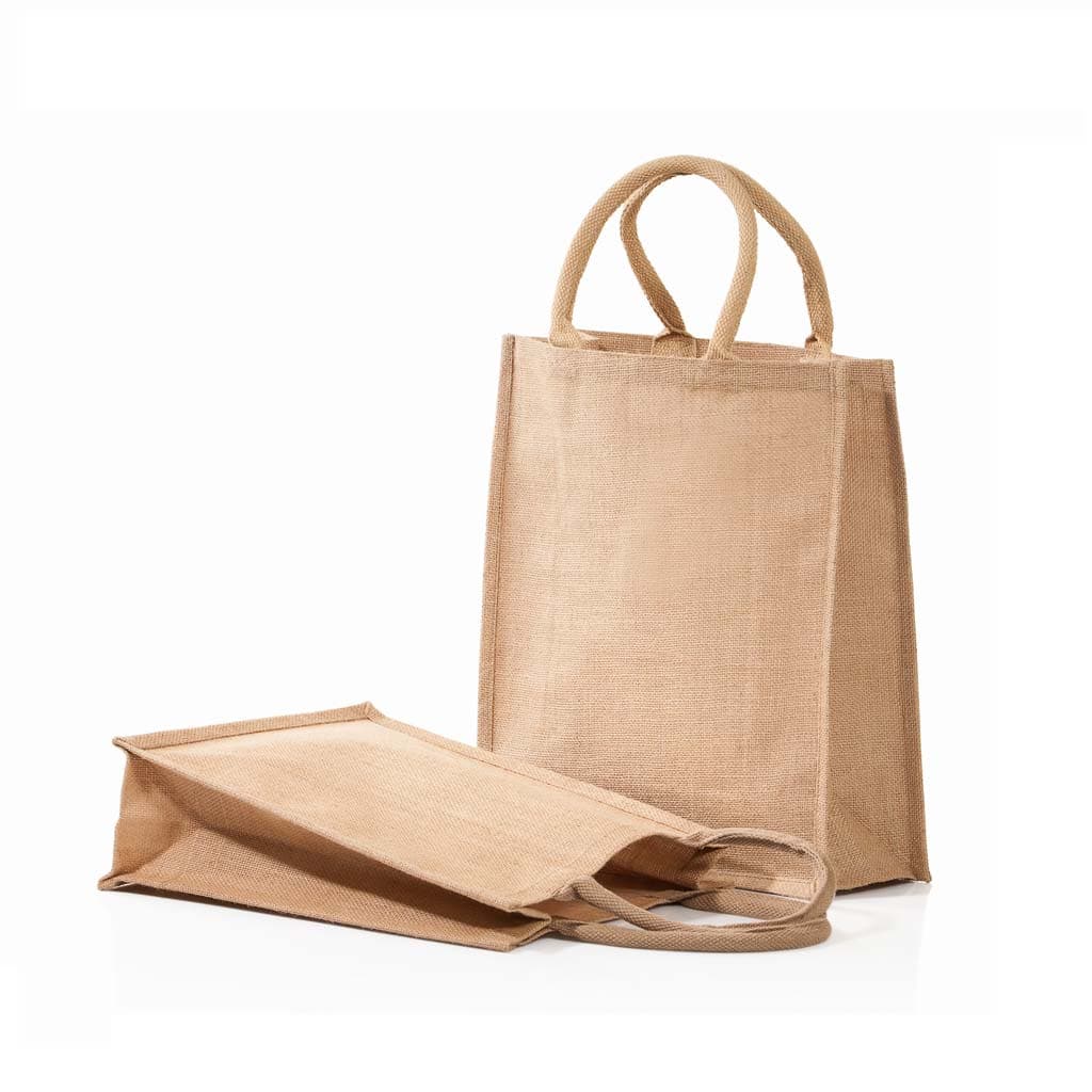 Eco-neutral Jute Shopping Bag - Vertical - Natural detail 2