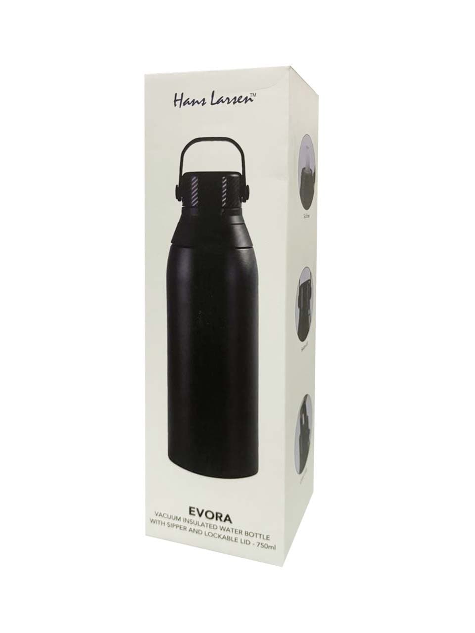EVORA - Hans Larsen Double Wall Stainless Steel Vacuum Bottle - 750ml - Black detail 6