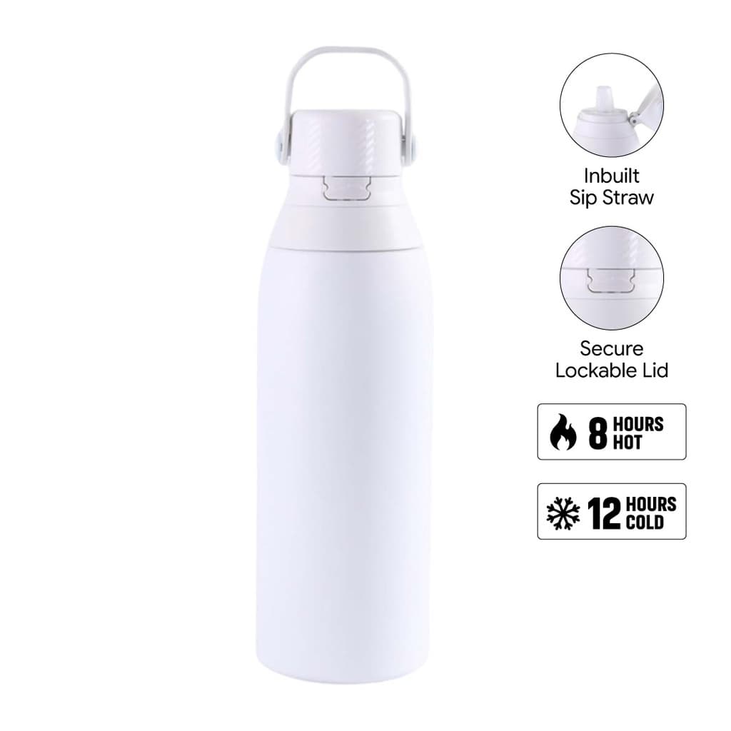 EVORA - Hans Larsen Double Wall Stainless Steel Vacuum Bottle - 750ml - Black detail 7
