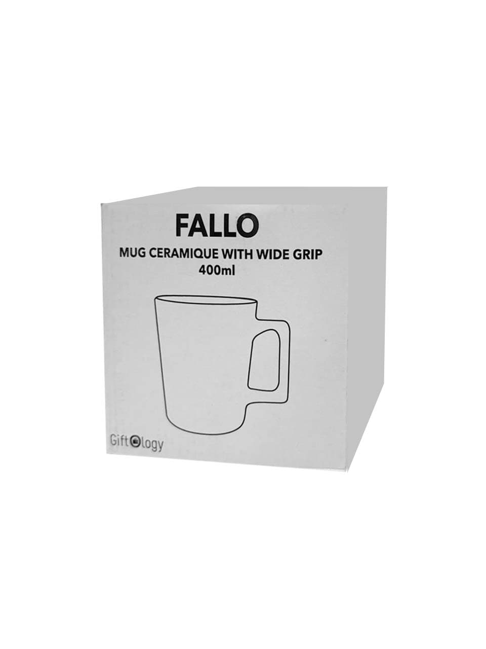 FALLO - Giftology Ceramic Cup with Wide Grip 400 ml - Black detail 4