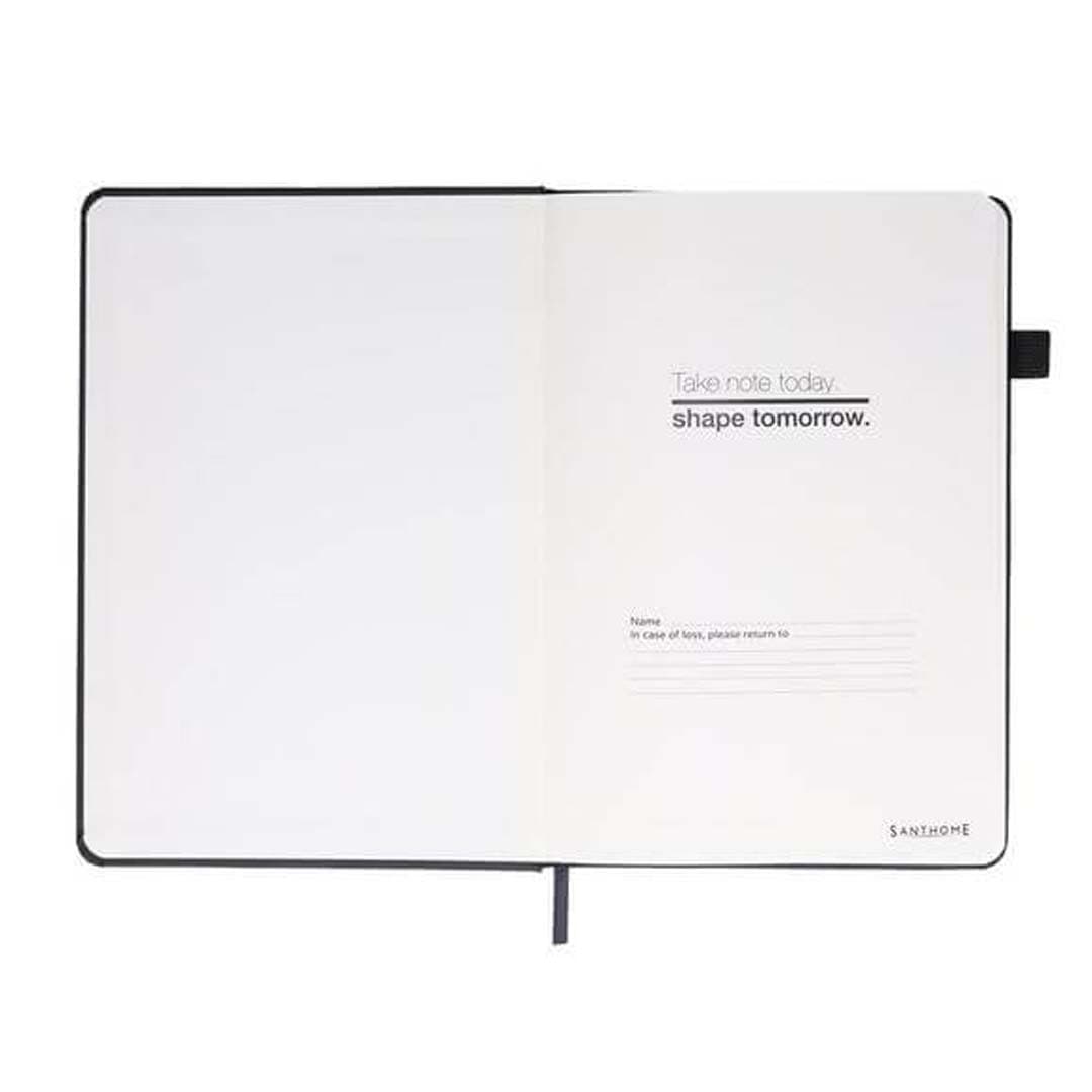 FAROE - Santhome A5 PU Hard Cover Notebook with Pen Loop - Black detail 2