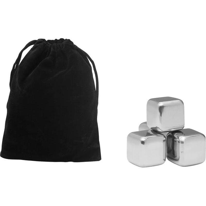 FIENI - Set of 4 Stainless Steel Ice Cubes corporate gift