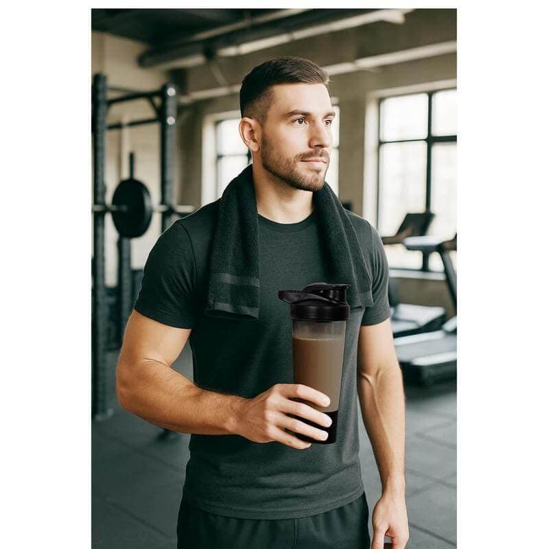 FINIQ - Giftology Protein Shaker Water Bottle with Cup - Black detail 5
