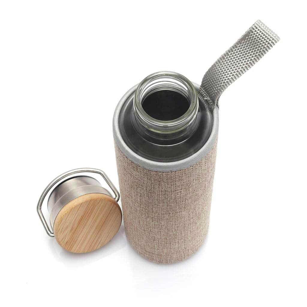 FLOHA - Hans Larsen Borosilicate Glass Bottle with Jute Sleeve detail 2