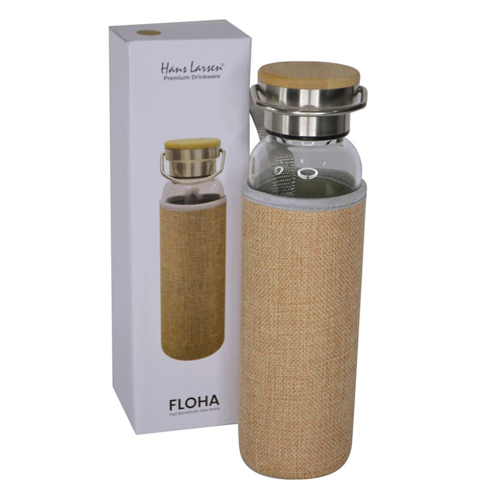 FLOHA - Hans Larsen Borosilicate Glass Bottle with Jute Sleeve detail 4