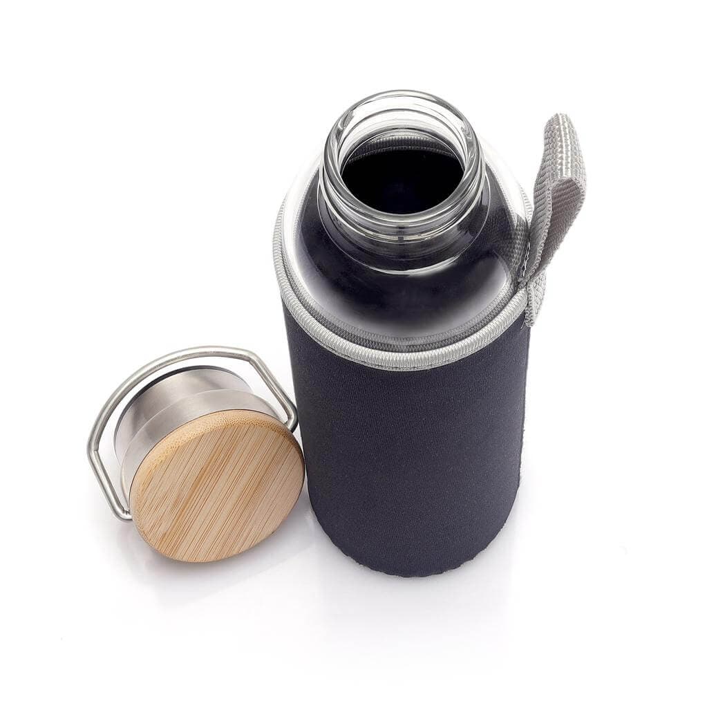 FLOHA - Hans Larsen Borosilicate Glass Bottle with Neo Sleeve - Black detail 2