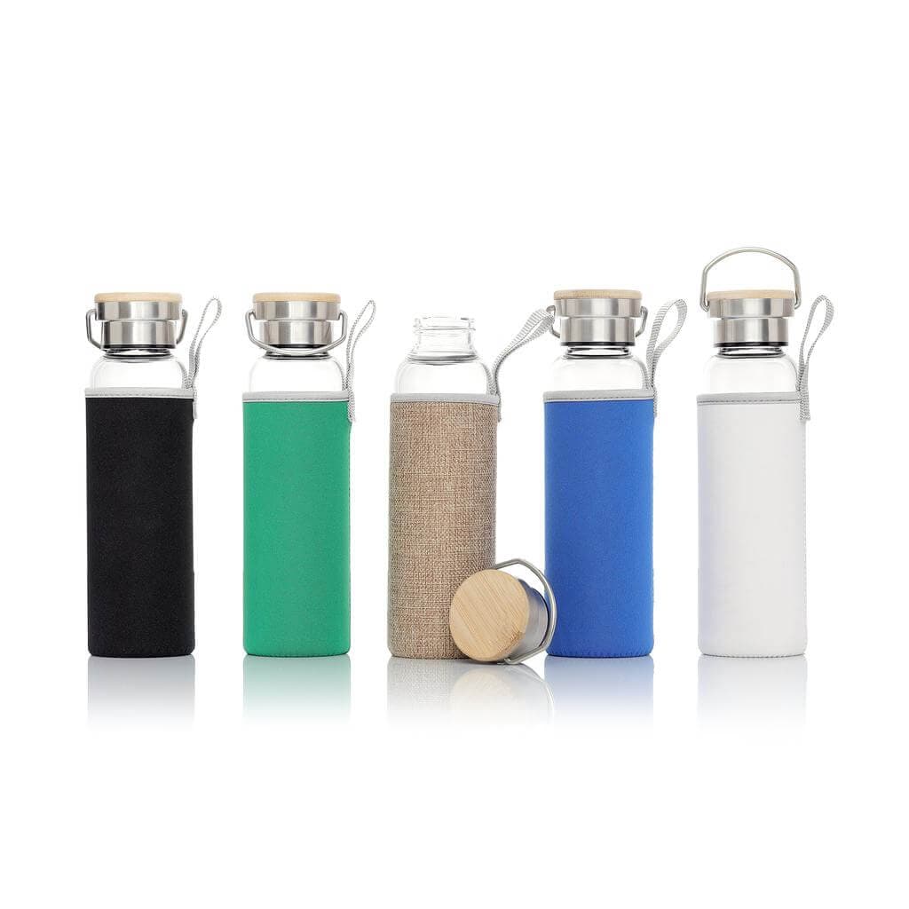 FLOHA - Hans Larsen Borosilicate Glass Bottle with Neo Sleeve - Black detail 3