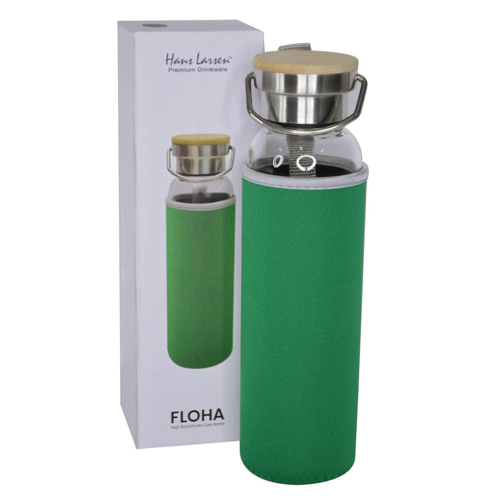 FLOHA - Hans Larsen Borosilicate Glass Bottle with Neo Sleeve - Black detail 7