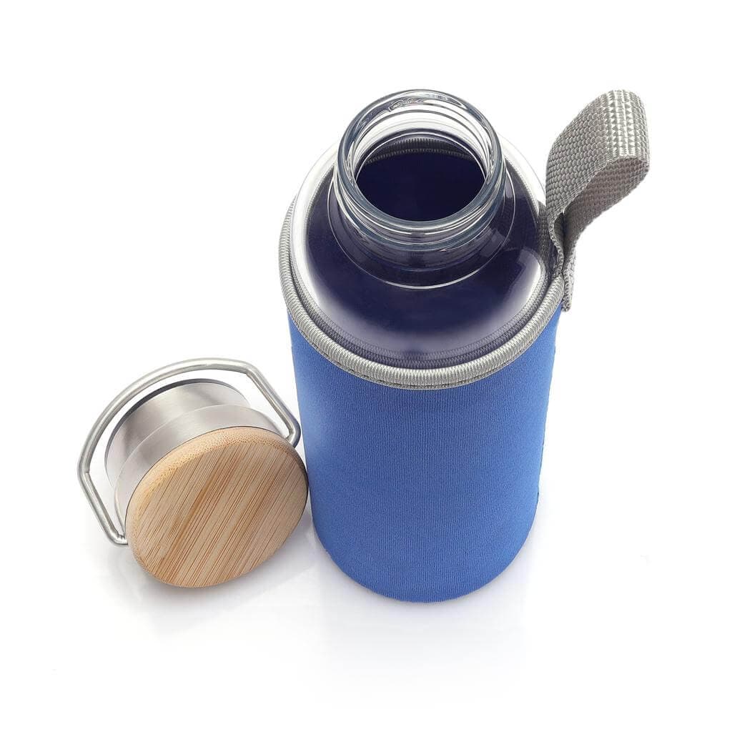 FLOHA - Hans Larsen Borosilicate Glass Bottle with Neo Sleeve - Royal Blue detail 2