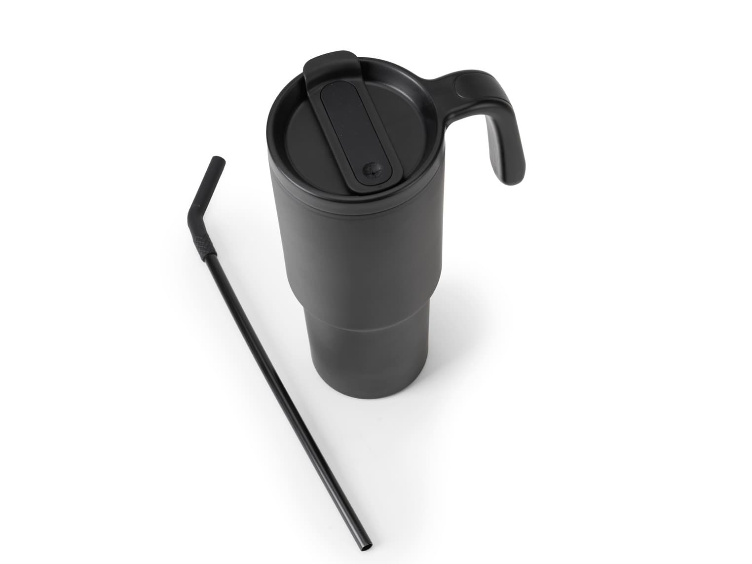 FORZA 360 - Hans Larsen Recycled Stainless Steel/PP Tumbler with 360 Branding - Black detail 2