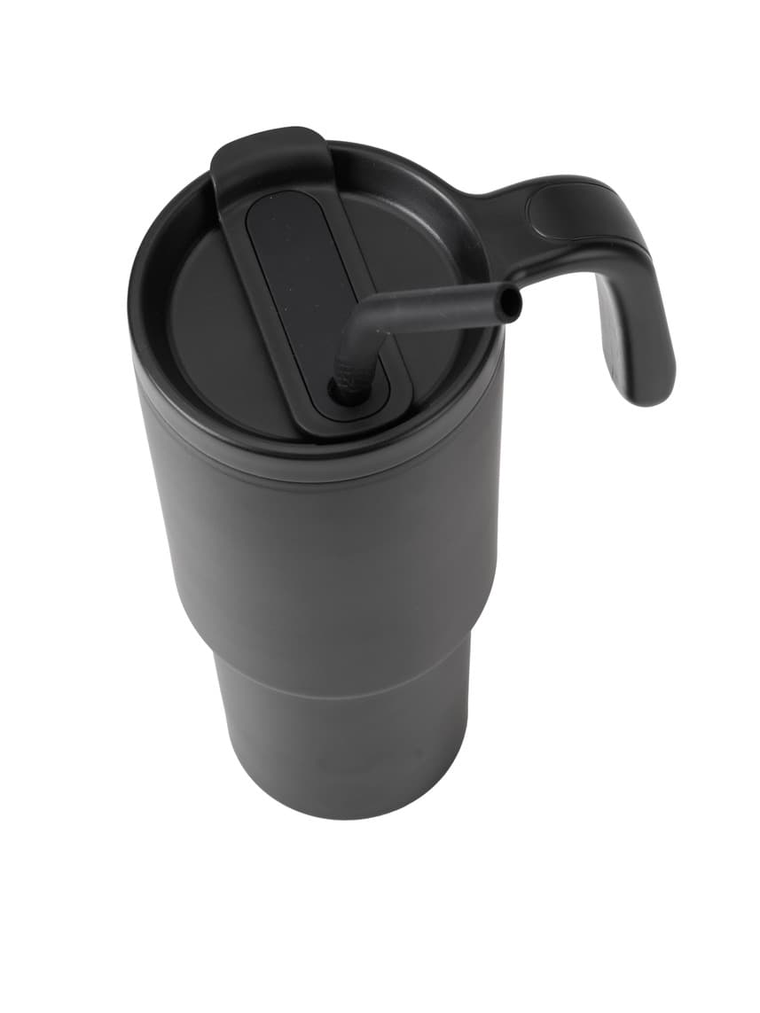 FORZA 360 - Hans Larsen Recycled Stainless Steel/PP Tumbler with 360 Branding - Black detail 3
