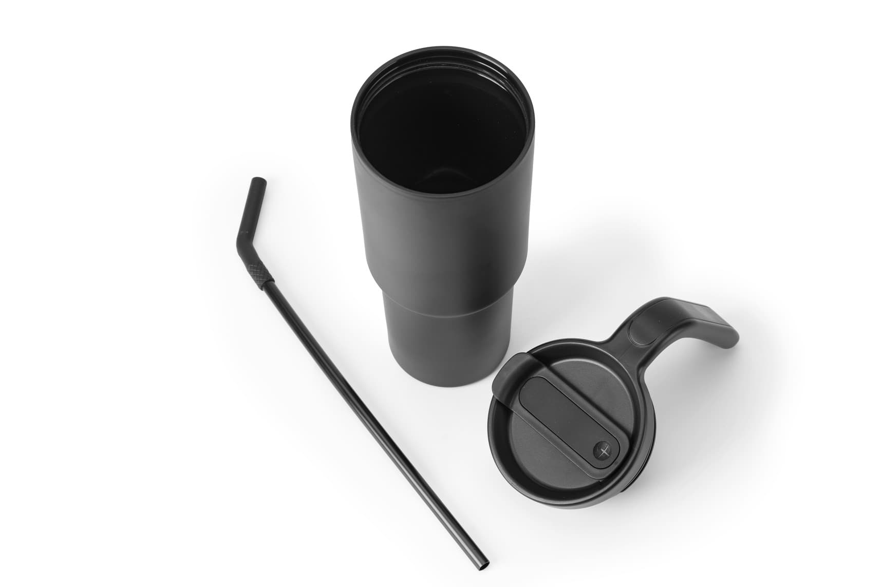 FORZA 360 - Hans Larsen Recycled Stainless Steel/PP Tumbler with 360 Branding - Black detail 4