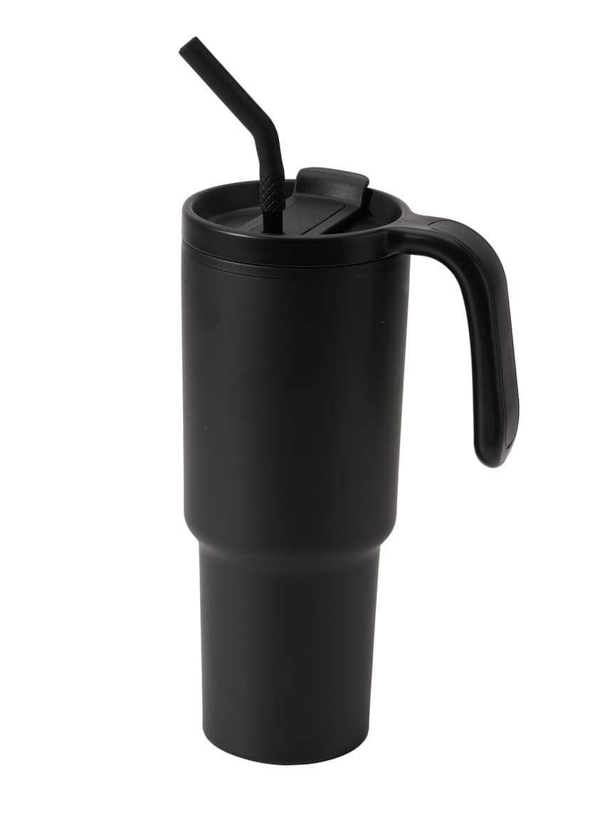 FORZA 360 - Hans Larsen Recycled Stainless Steel/PP Tumbler with 360 Branding - Black detail 5