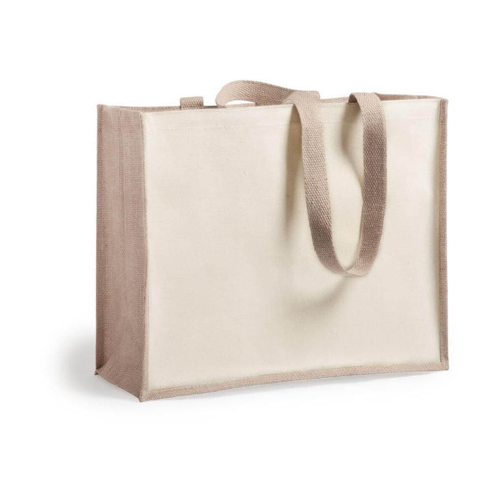 FRUNZA - Jute Bag with Two-Sided Canvas detail 2