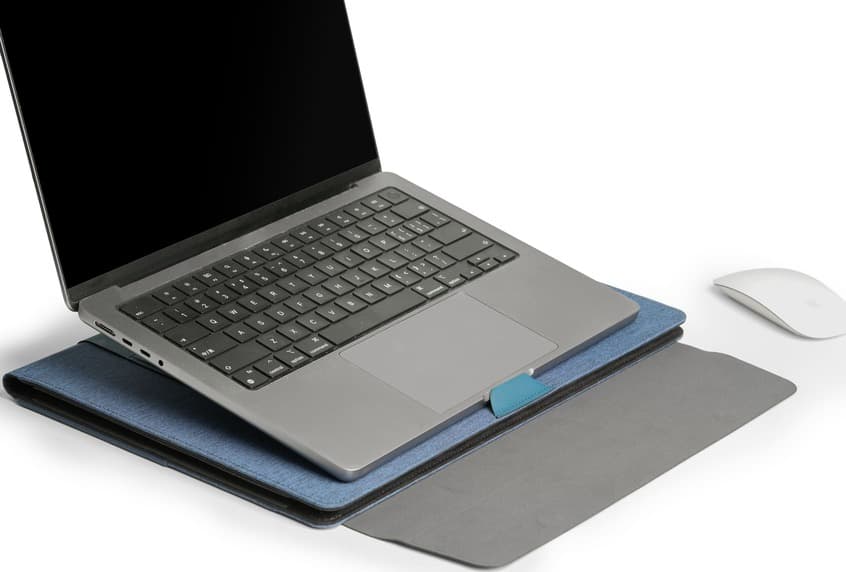 FULDA - CHANGE Collection RPET Laptop Case & Workstation - Navy Blue detail 5
